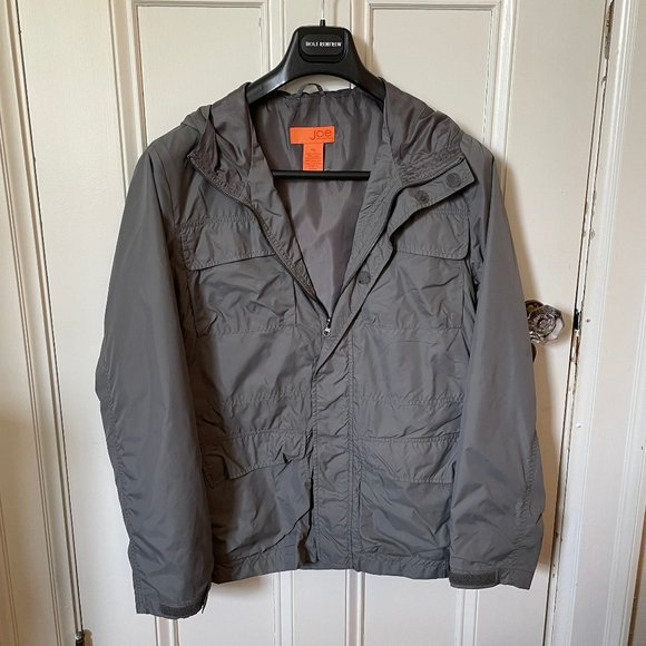 Joe Fresh Men's Gray Nylon Utility Windbreaker, Size L - Picture 1 of 9